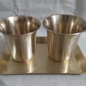 Brass Glass Set with Try