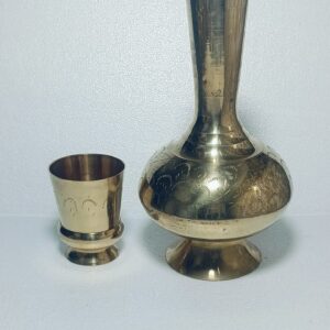 Brass Surahi With Glass